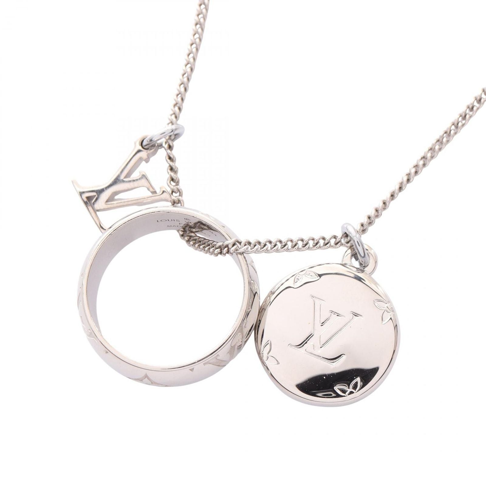Louis Vuitton Necklace Ring Monogram Stainless Steel