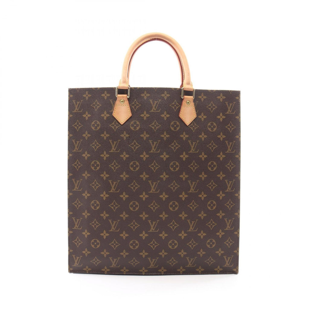 Louis Vuitton Tote Sac Plat Canvas Leather
