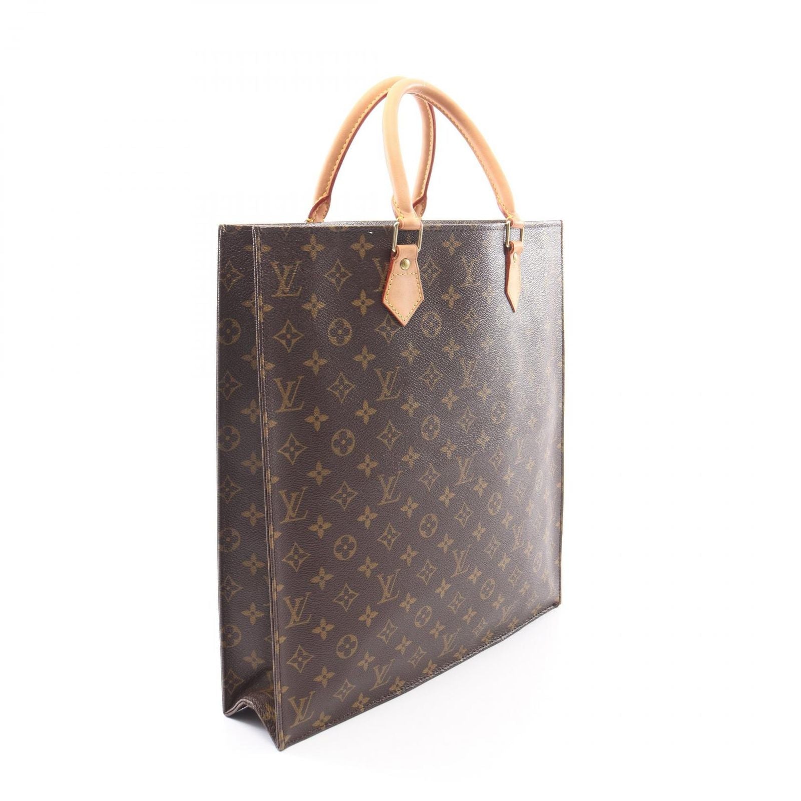Louis Vuitton Tote Sac Plat Canvas Leather — view 2