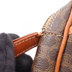 Celine Clutch Macadam Brown Canvas Leather — view 8