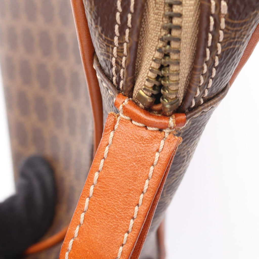 Celine Clutch Macadam Brown Canvas Leather — view 9