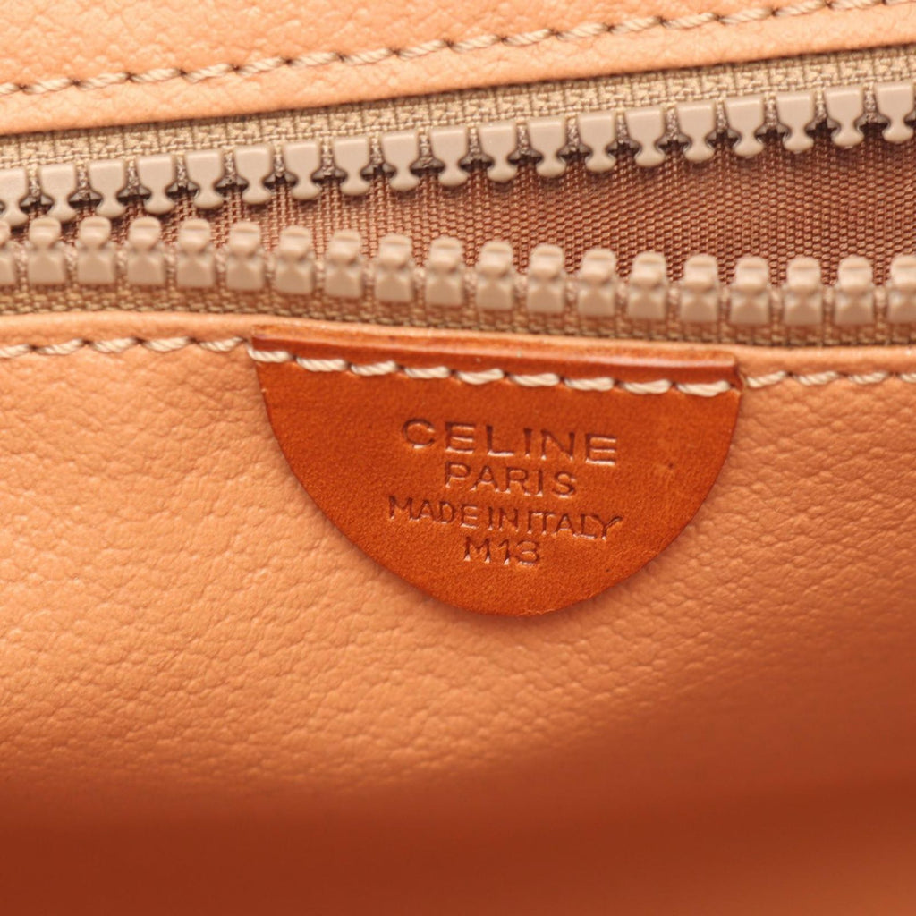 Celine Clutch Macadam Brown Canvas Leather — view 4