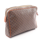 Celine Clutch Macadam Brown Canvas Leather — view 2