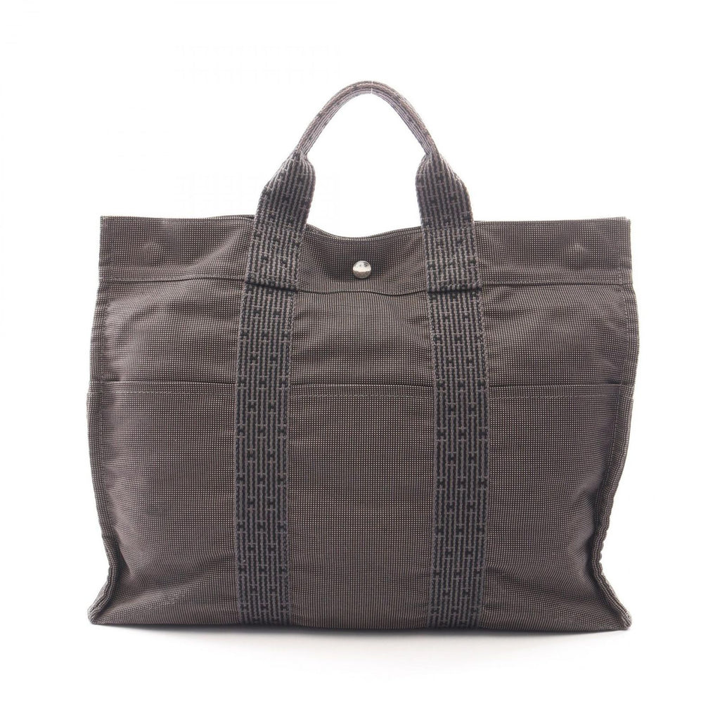 Hermes Tote Her Line MM Gray Canvas