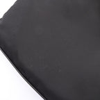 Prada Shoulder Bag Triangle Logo Black Nylon Saffiano Leather — view 7