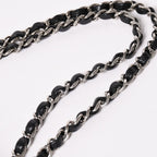 Chanel Quilted 25 Double Flap Chain Shoulder Bag CC Logo Caviar Leather Black — view 6