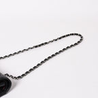 Chanel Quilted 25 Double Flap Chain Shoulder Bag CC Logo Caviar Leather Black — view 5