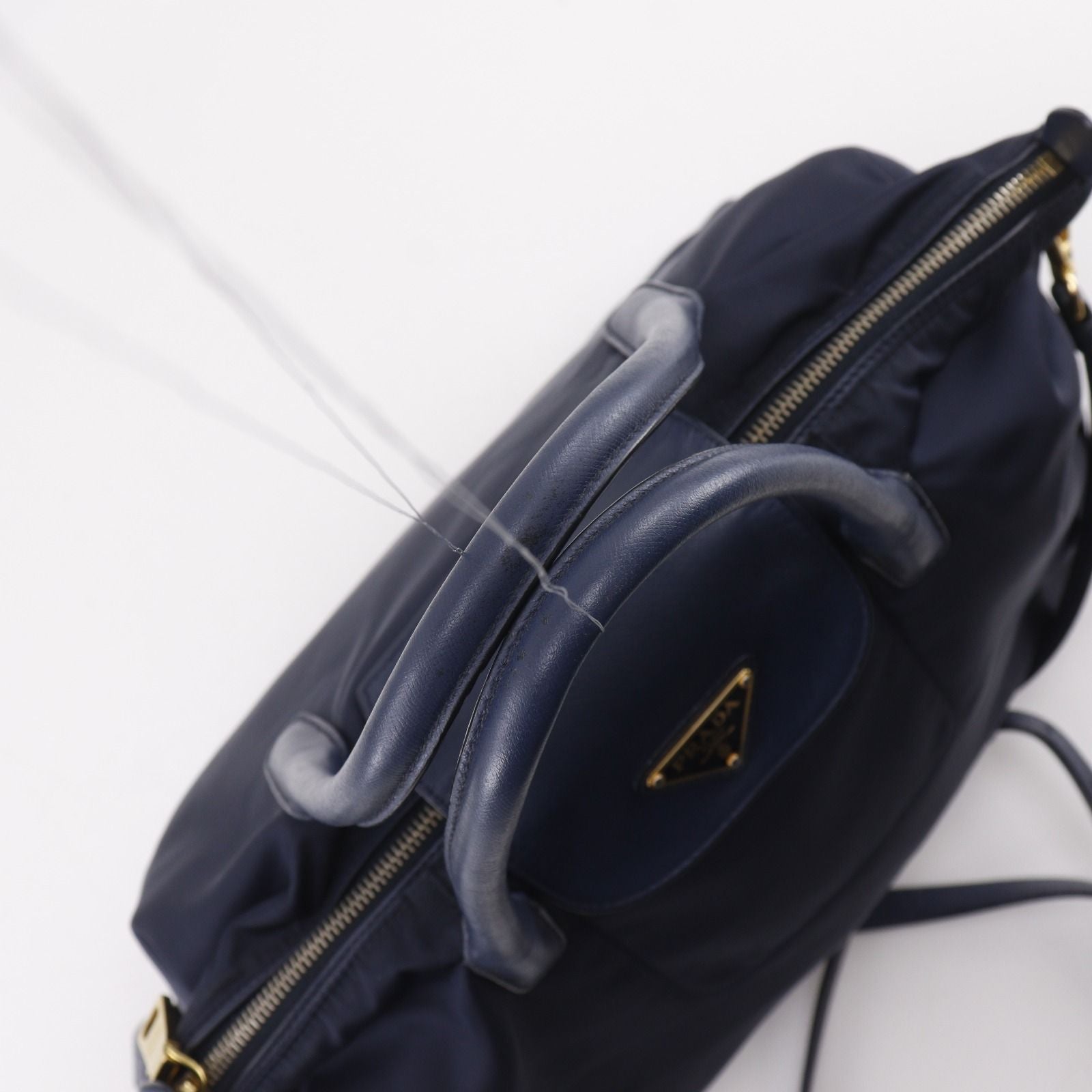 Prada 2-Way Shoulder Nylon Navy Handbag — view 5