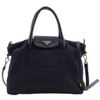Prada 2-Way Shoulder Nylon Navy Handbag