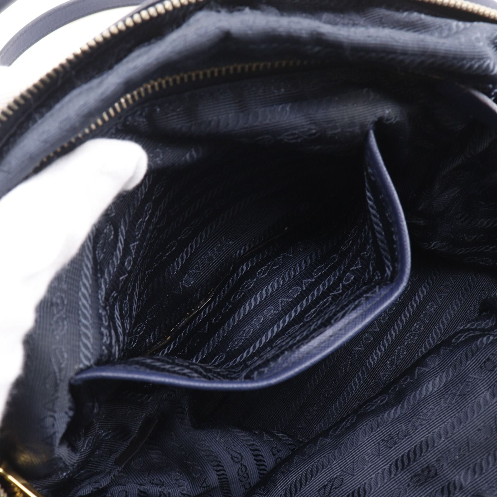 Prada 2-Way Shoulder Nylon Navy Handbag — view 7