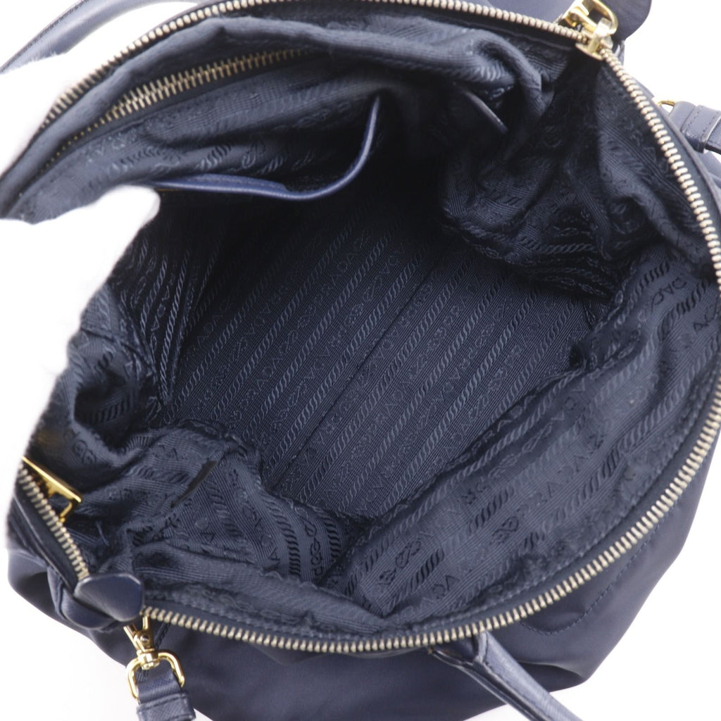 Prada 2-Way Shoulder Nylon Navy Handbag — view 6
