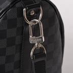 Louis Vuitton Boston Keepall Bandouliere 45 Damier Graphite Black Silver — view 7