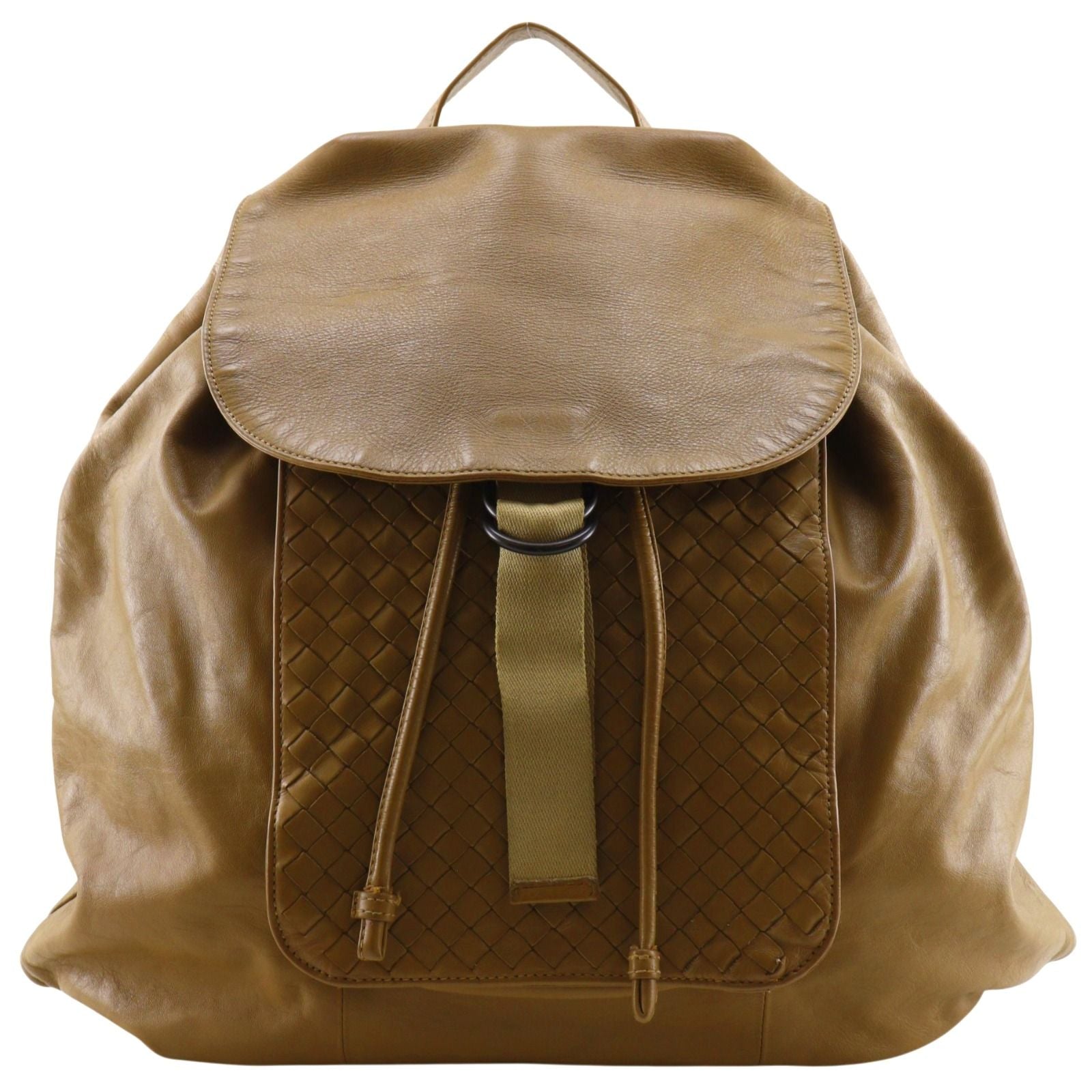 Bottega Veneta Intrecciato Calf Beige Backpack