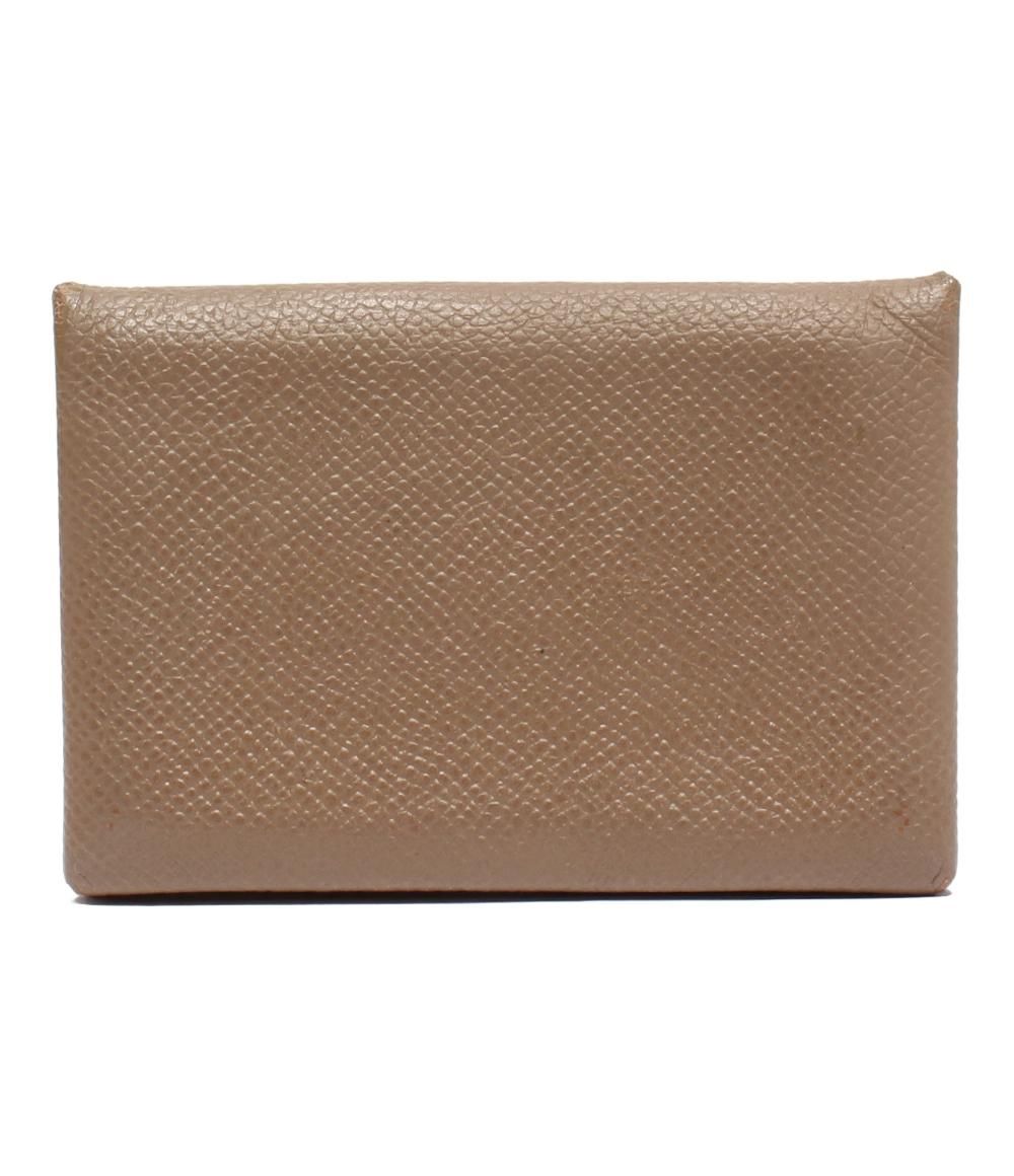 Hermes Card Case Silver Calvi
