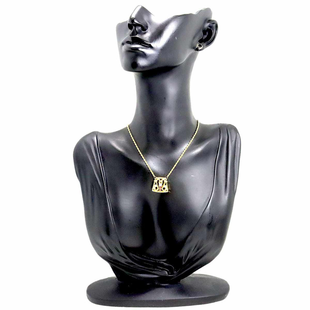 Celine Diamond Ruby Necklace 43 cm 18k YG Yellow Gold — view 8