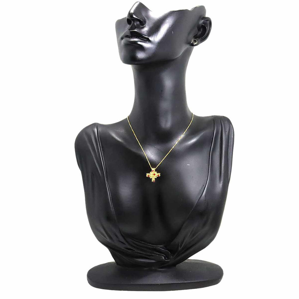 Saint Laurent Ruby Necklace 40 cm 18k YG Yellow Gold — view 6
