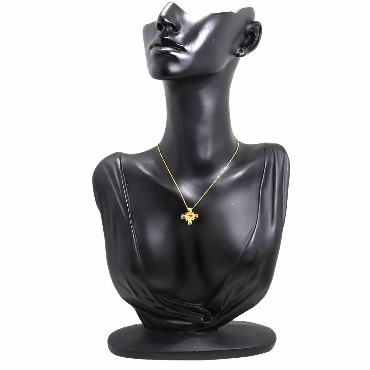 Saint Laurent Ruby Necklace 40 cm 18k YG Yellow Gold — view 6