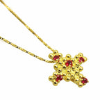 Saint Laurent Ruby Necklace 40 cm 18k YG Yellow Gold — view 2