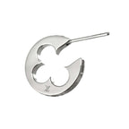 Louis Vuitton Hoop Earrings Empreinte Diamond 18k WG White Gold One Side Single — view 4