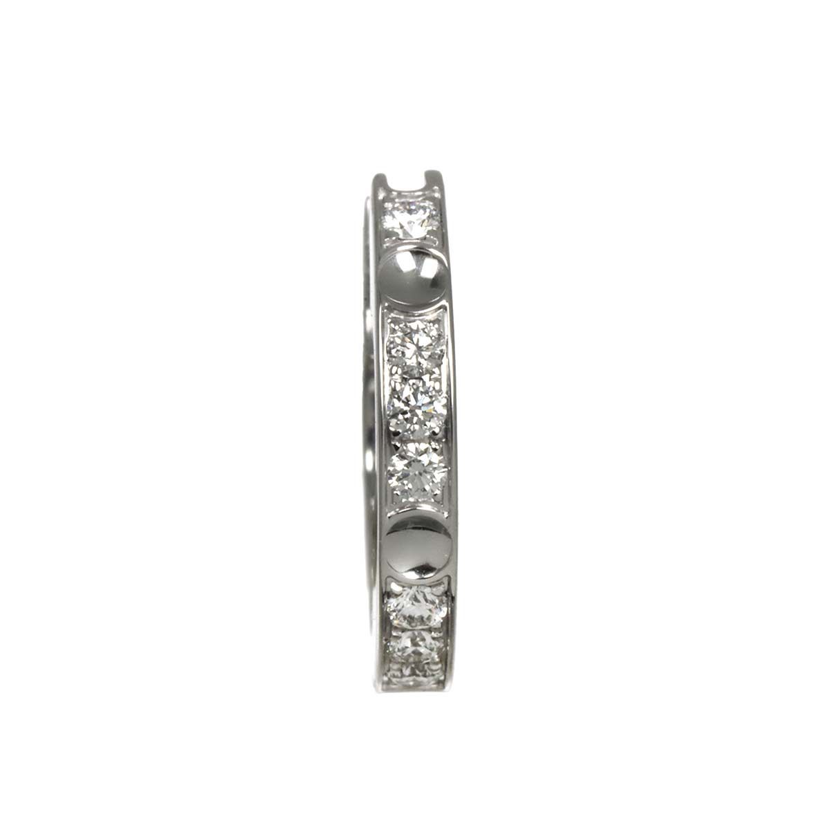 Louis Vuitton Hoop Earrings Empreinte Diamond 18k WG White Gold One Side Single — view 2