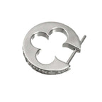 Louis Vuitton Hoop Earrings Empreinte Diamond 18k WG White Gold One Side Single — view 3