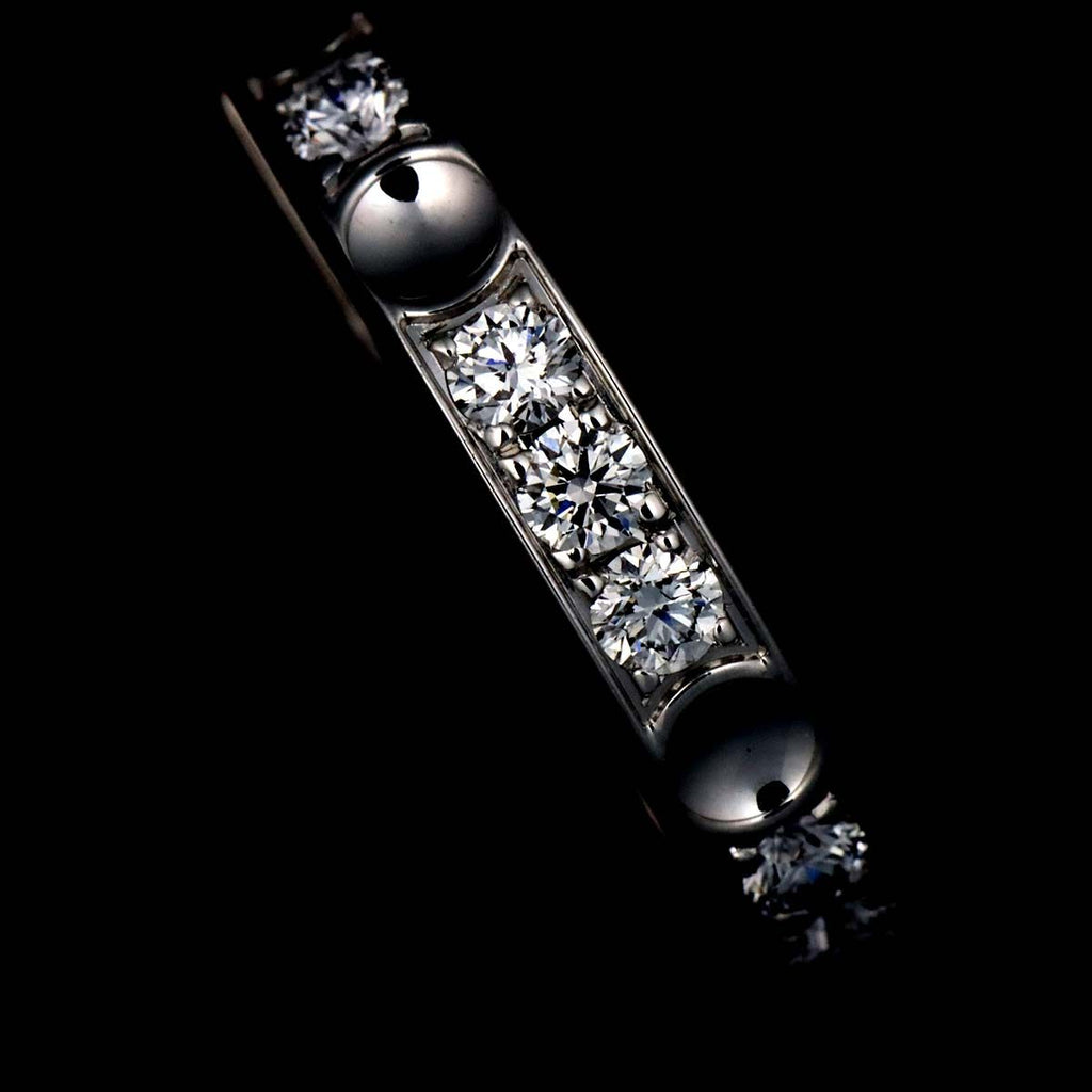 Louis Vuitton Hoop Earrings Empreinte Diamond 18k WG White Gold One Side Single — view 6