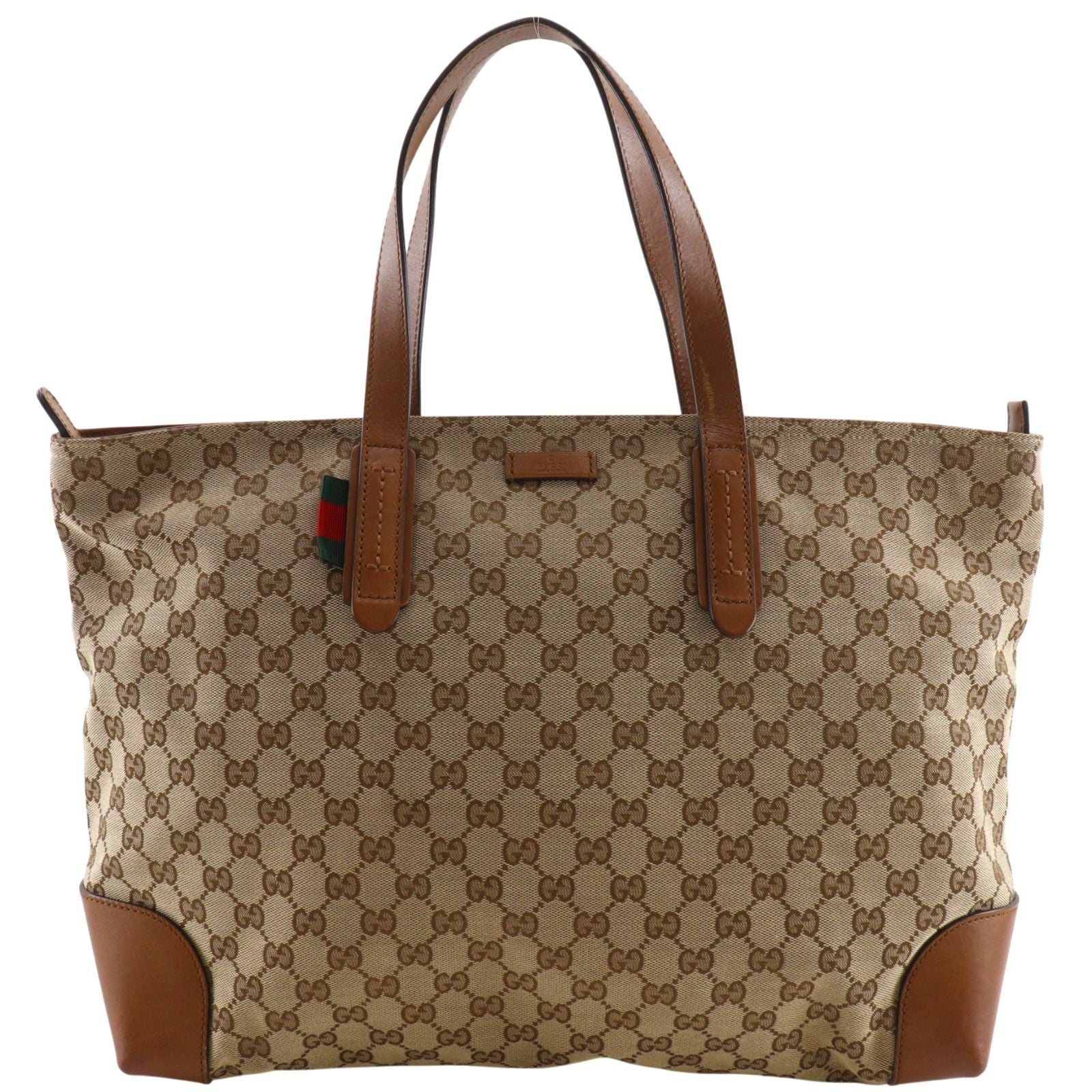 Gucci Sherry Line GG Canvas Brown Tote