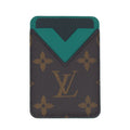 Louis Vuitton Card Holder Magnet Green Monogram Brown Case