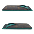 Louis Vuitton Card Holder Magnet Green Monogram Brown Case — view 4