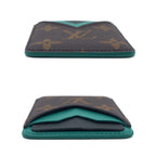 Louis Vuitton Card Holder Magnet Green Monogram Brown Case — view 3