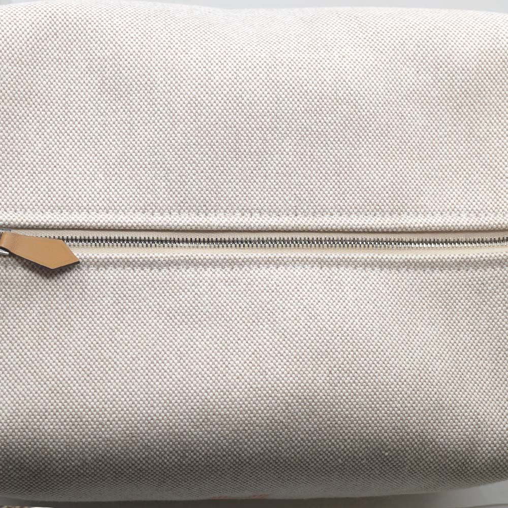 Hermes Brid-a-brac GM Orange Beige Canvas Pouch Bags Handbag — view 7