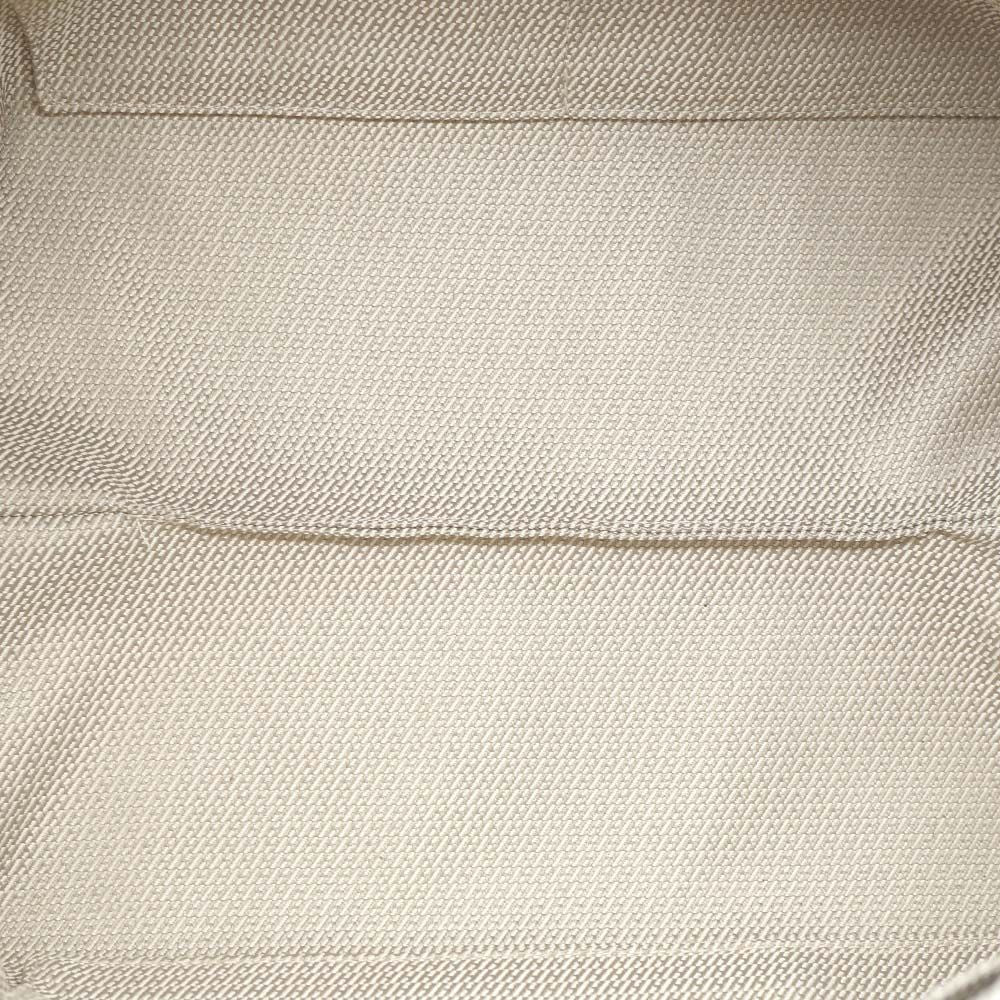 Hermes Brid-a-brac GM Orange Beige Canvas Pouch Bags Handbag — view 5