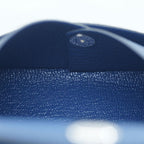 Hermes Calvi Duo Blue Navy Card Case Coin Box — view 7