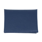 Hermes Calvi Duo Blue Navy Card Case Coin Box