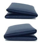 Hermes Calvi Duo Blue Navy Card Case Coin Box — view 4