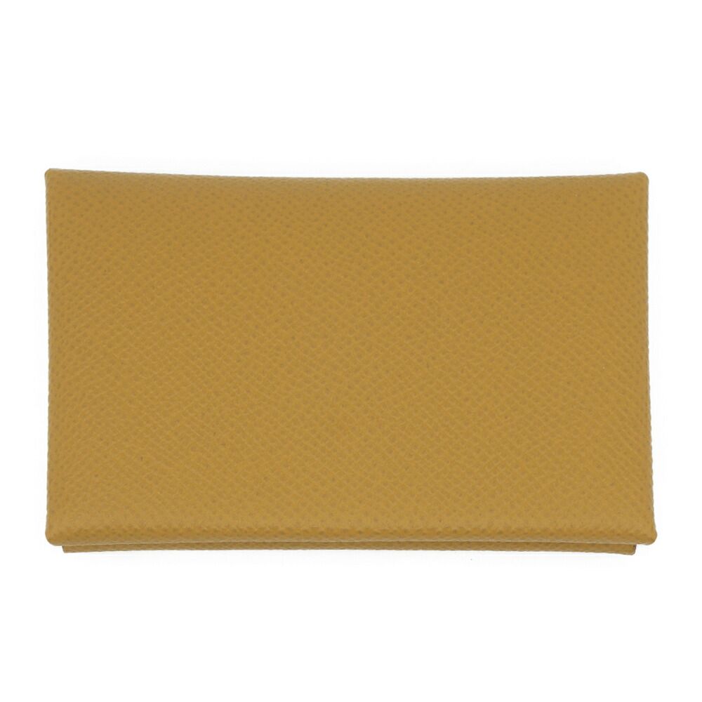 Hermes Calvi Duo Sesame Brown Card Case Coin Box — view 2