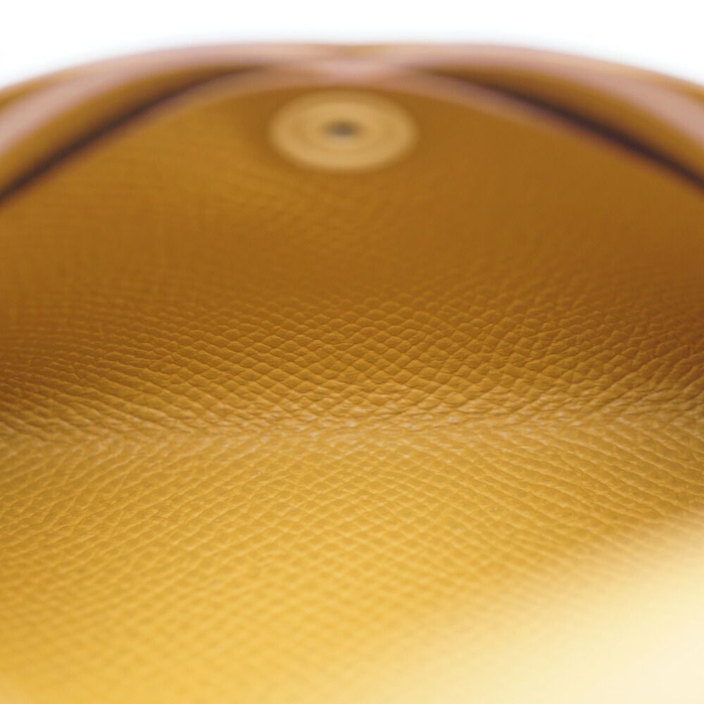 Hermes Calvi Duo Sesame Brown Card Case Coin Box — view 8