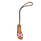 Hermes Orannano Sandals Shoes Rose Brown Pink Bag Charm Strap
