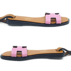 Hermes Orannano Sandals Shoes Rose Brown Pink Bag Charm Strap — view 3