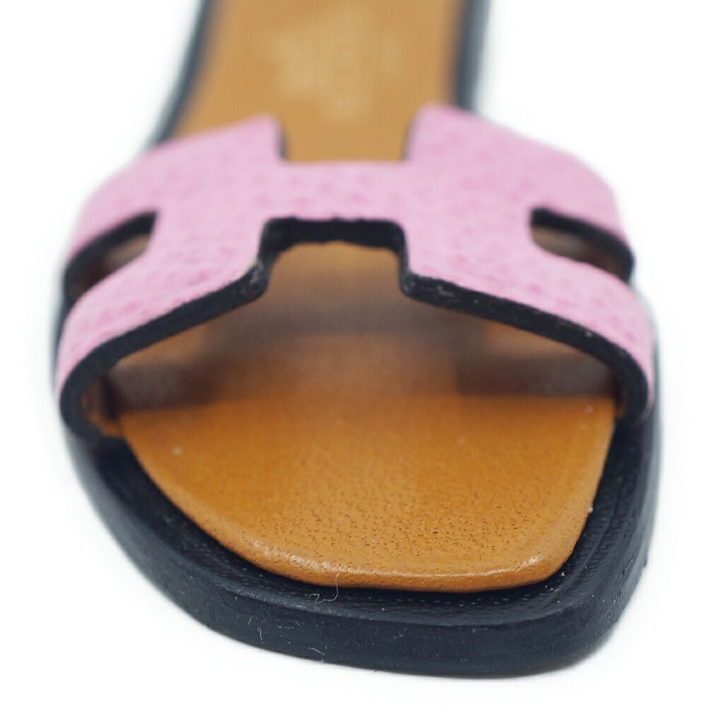 Hermes Orannano Sandals Shoes Rose Brown Pink Bag Charm Strap — view 8