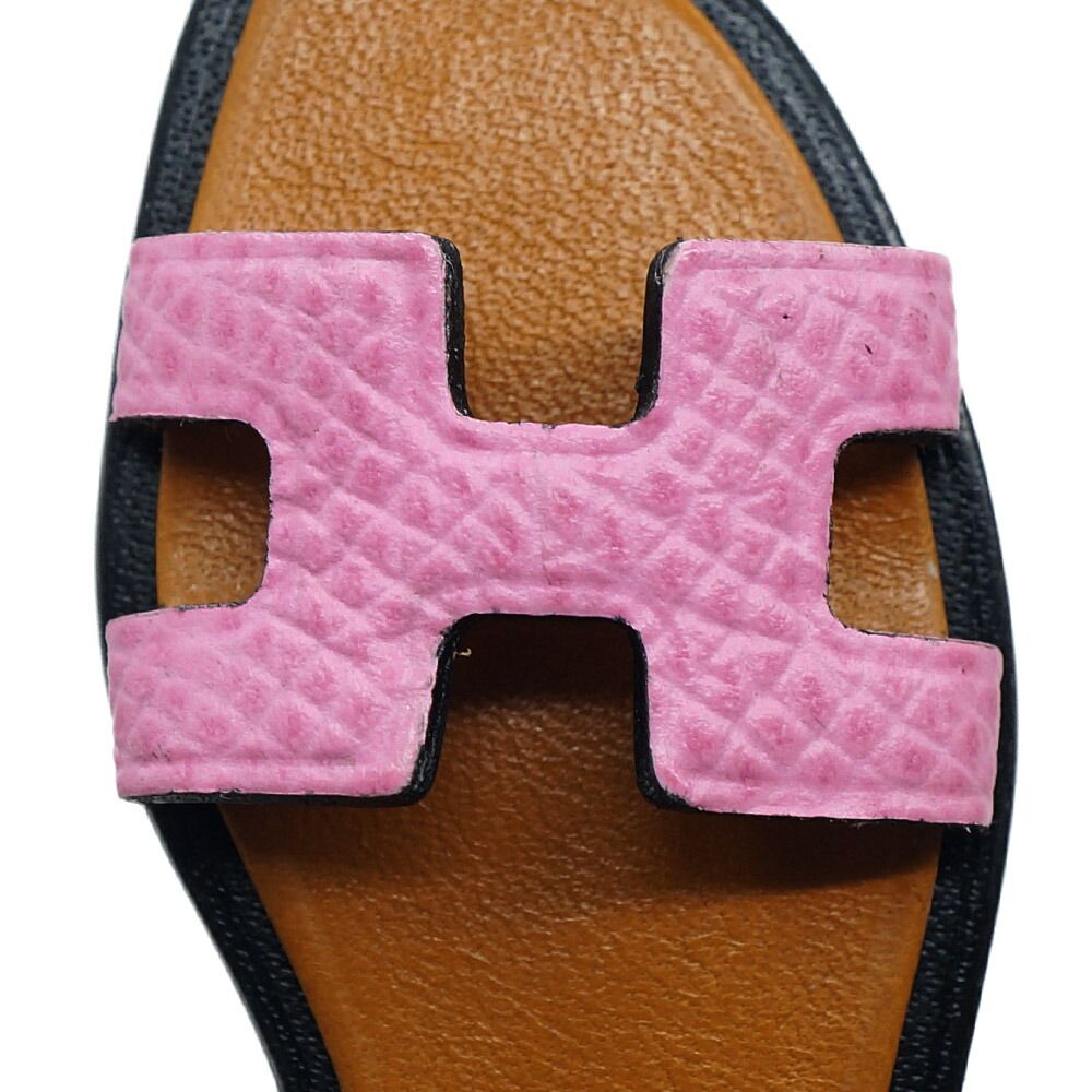 Hermes Orannano Sandals Shoes Rose Brown Pink Bag Charm Strap — view 6