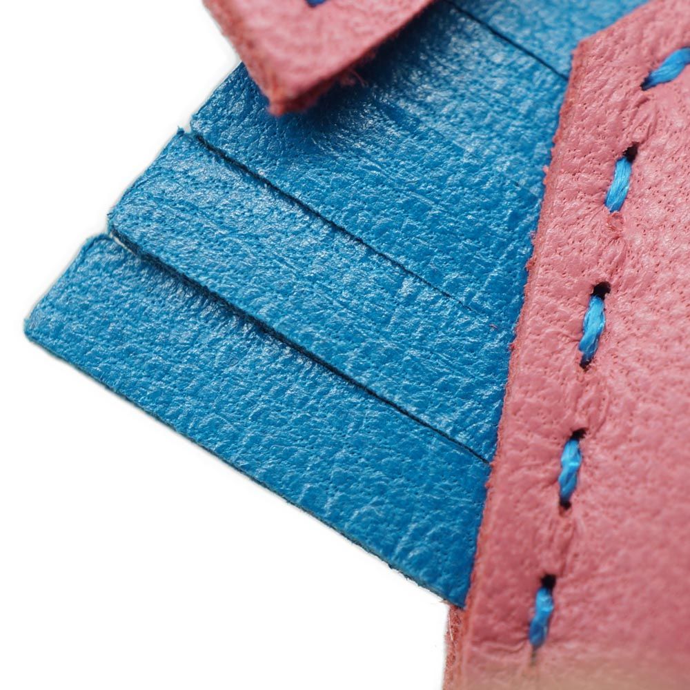 Hermes Courvette Bag Charm Pink Blue Strap — view 8