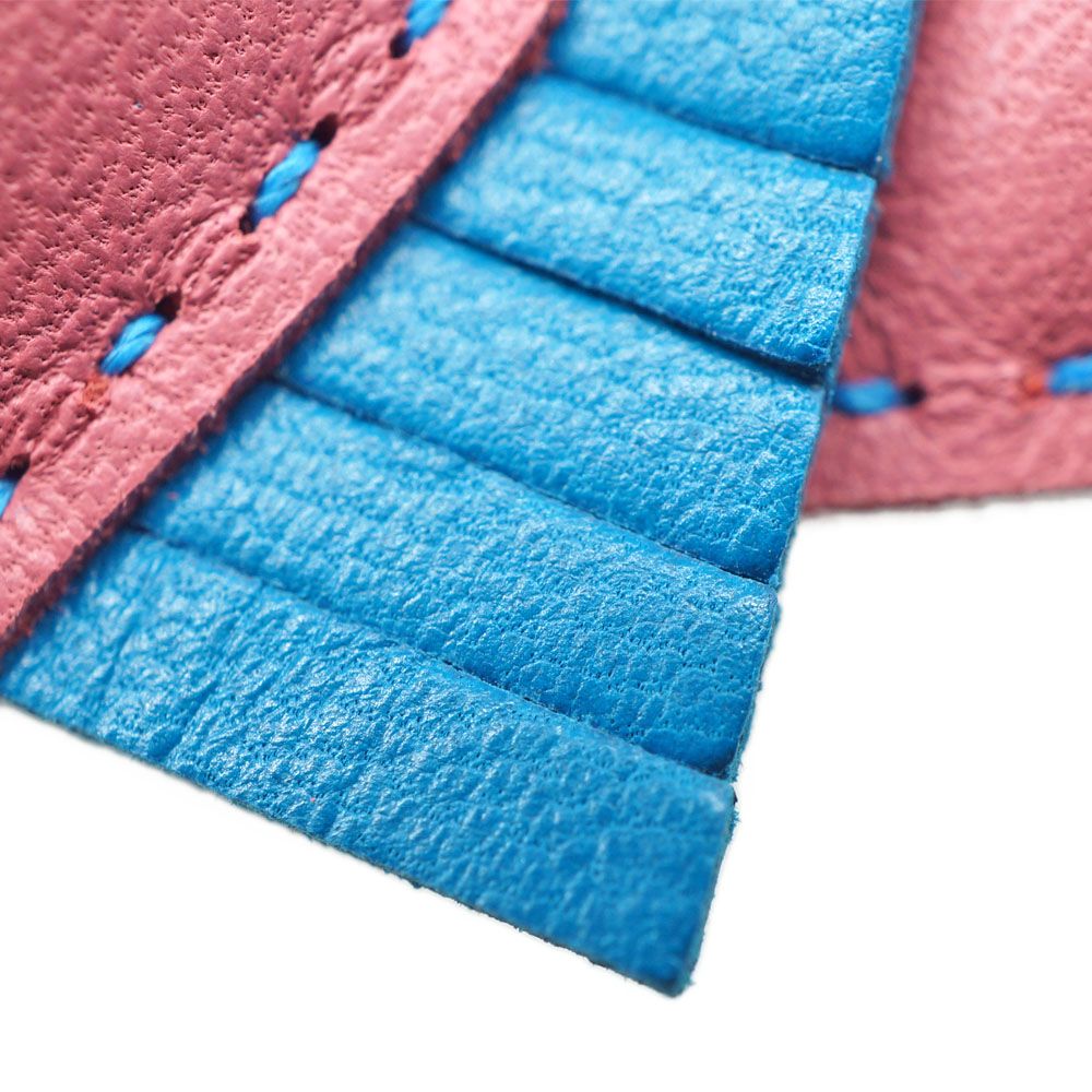 Hermes Courvette Bag Charm Pink Blue Strap — view 6