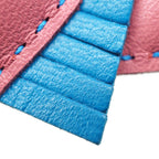 Hermes Courvette Bag Charm Pink Blue Strap — view 6