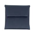 Hermes Bastia Canvas Leather Coin Case Black Silver