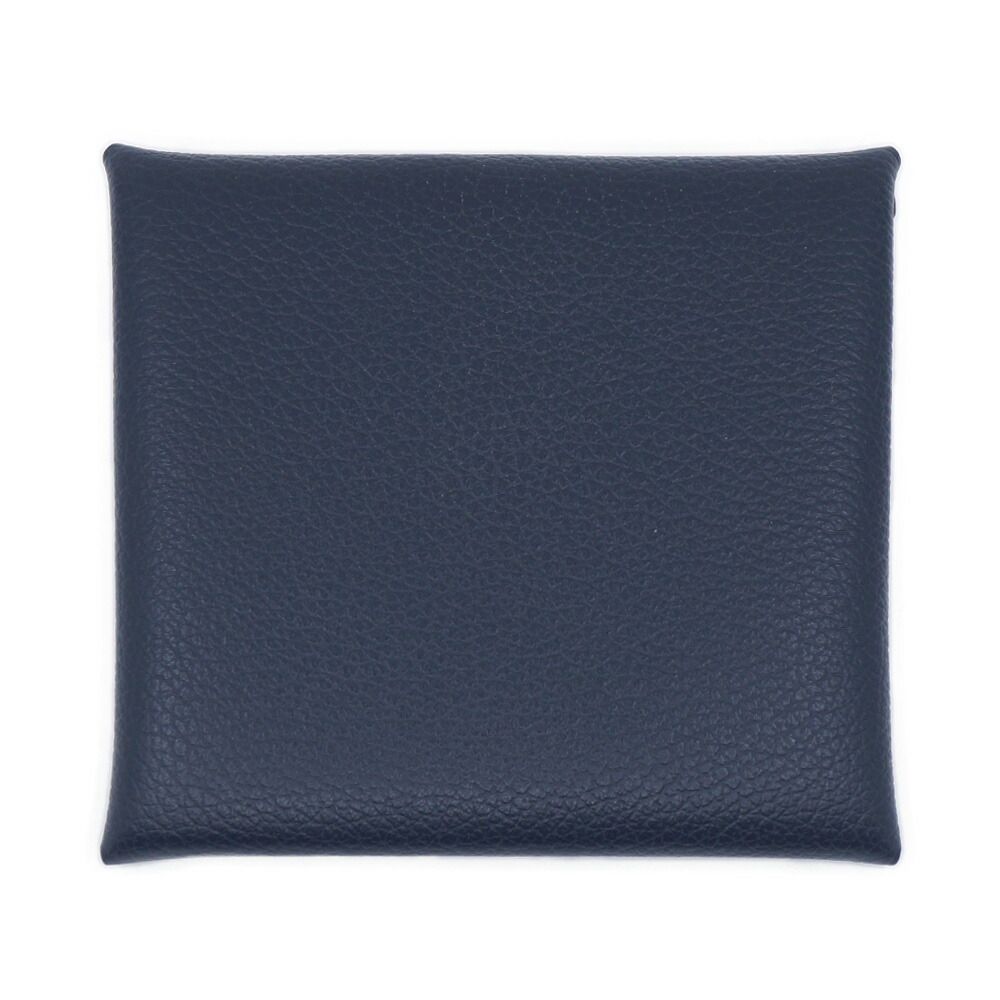 Hermes Bastia Canvas Leather Coin Case Black Silver — view 2