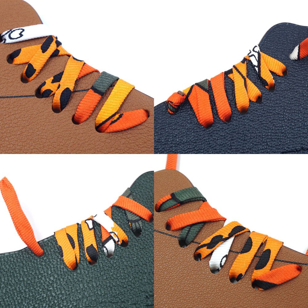 Hermes Sneakers Bag Charm Shoe Motif Lace Brown Orange — view 7