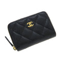 Chanel Quilted Caviar Coin Case