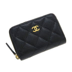 Chanel Quilted Caviar Coin Case