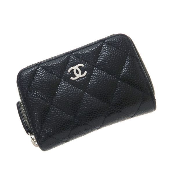 Chanel Quilted Caviar Coin Case
